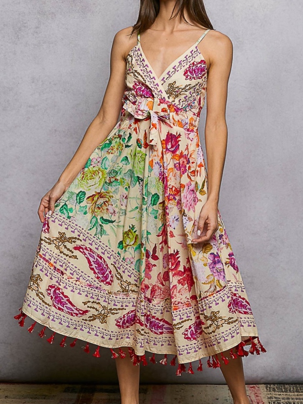 NEW POL A-Line Vacation Summer Sundress Dress Women's Size S M L